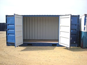 Open side storage container